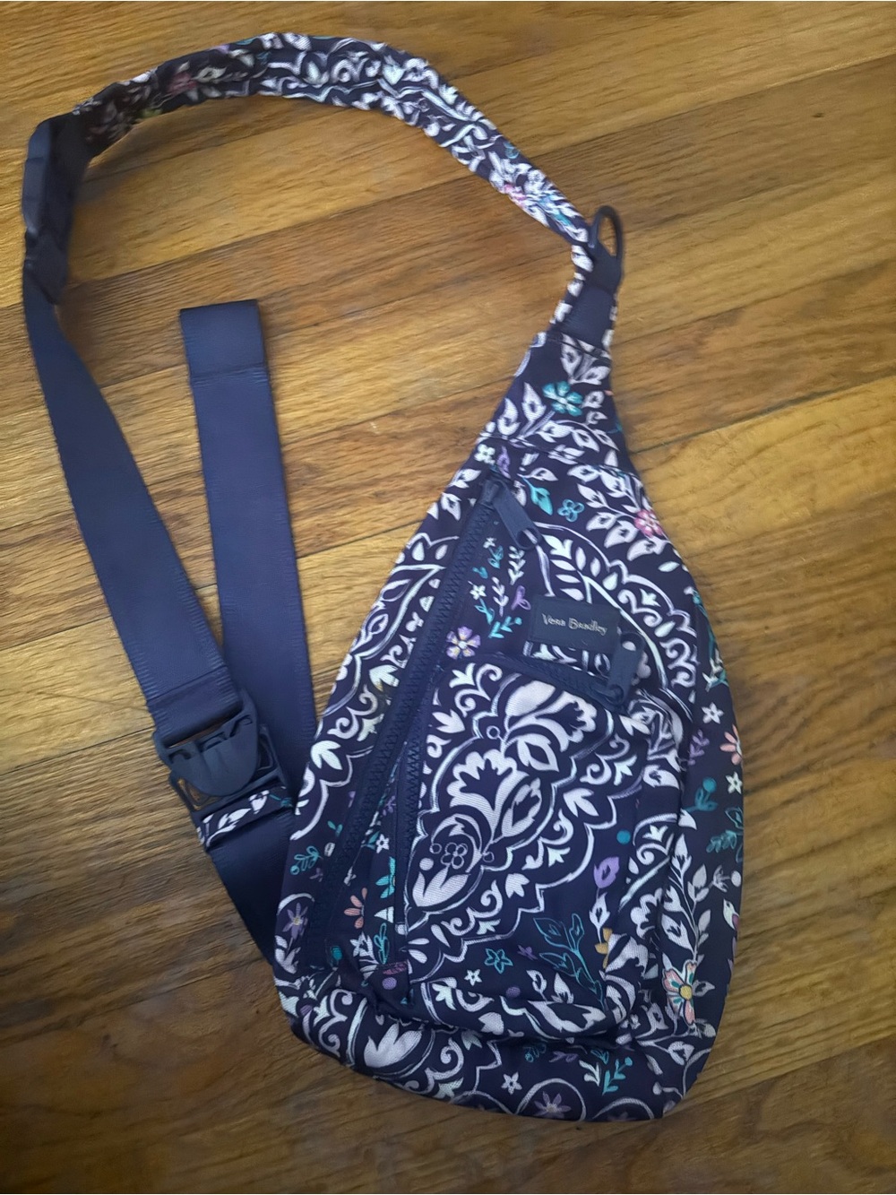 Vera Bradley Purple Floral Pattern Sling Crossbody